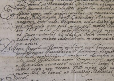 Kézírott levélrészlet Billegpusztáról